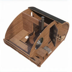 SaunaLife G11 2-Room Barrel Sauna 8 Person