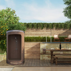 SaunaLife R3 Outdoor Barrel Shower Dual-Head Nordic