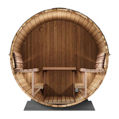 SaunaLife EE8G 6-Person Barrel Sauna Glass Front
