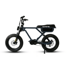 Black electric bike with 'Eunorau' branding on a white background