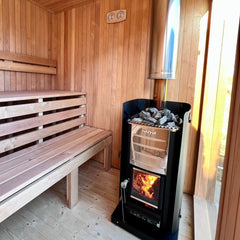 Harvia M3 BK 16.5kW Wood Burning Sauna Stove Package | Chimney Kit Included | Made in Finland