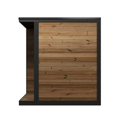 SaunaLife GL4 4-Person Outdoor Sauna Cabin Porch Glass Front