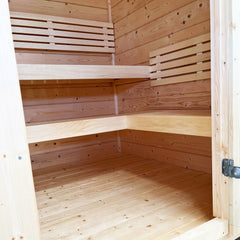 SaunaLife G2 4-Person Outdoor Sauna Cabin Nordic Spruce
