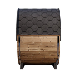SaunaLife EE6G 4-Person Barrel Sauna 7ft3 Diameter Glass Front