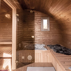 SaunaLife G11 2-Room Barrel Sauna 8 Person