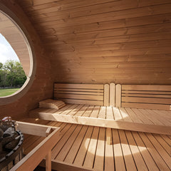 SaunaLife G11 2-Room Barrel Sauna 8 Person