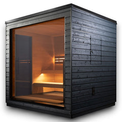 SaunaLife G6 5-Person Pre-Assembled Outdoor Sauna Glass Front