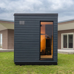 SaunaLife G6 5-Person Pre-Assembled Outdoor Sauna Glass Front